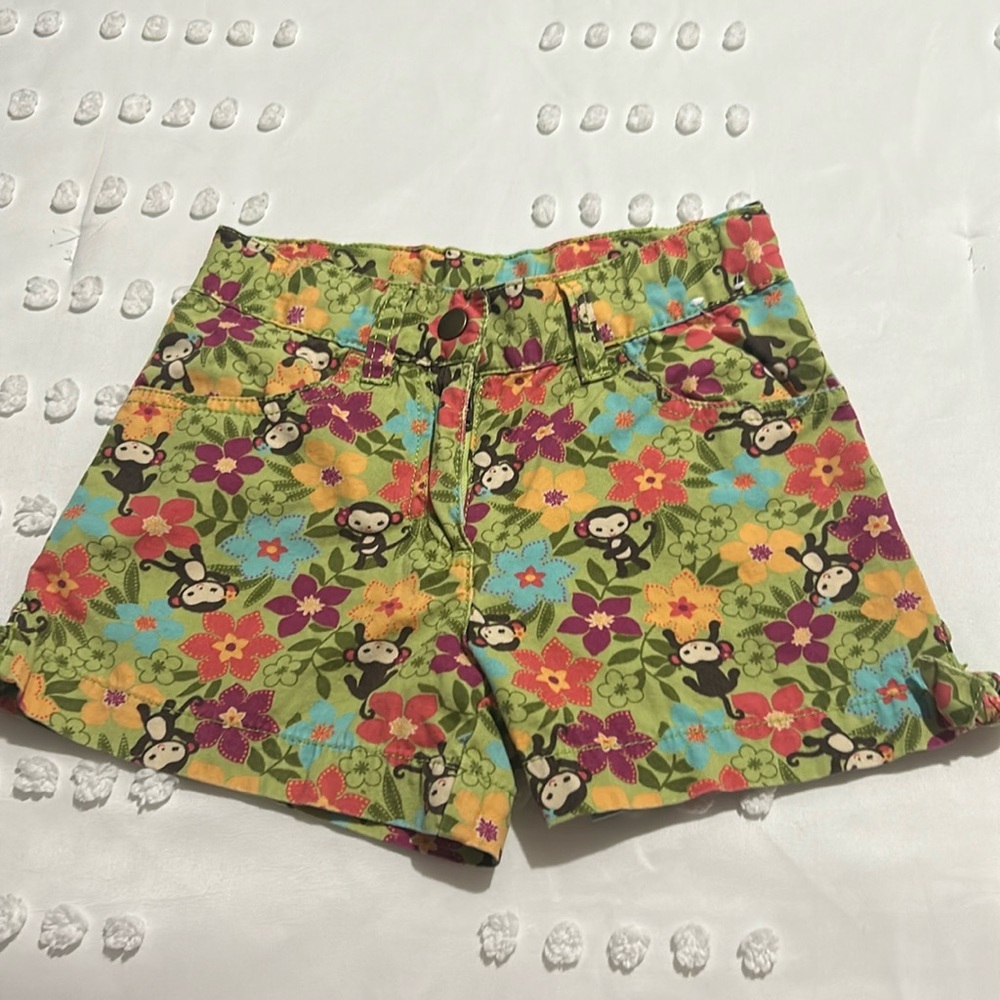 Floral Monkey Print girls Shorts